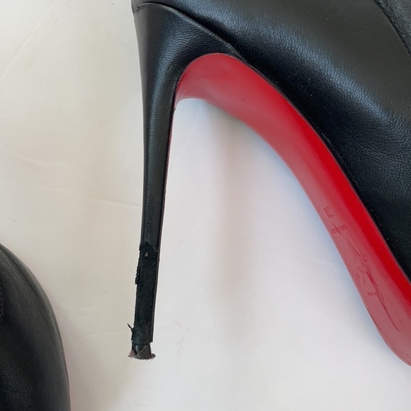 Christian Louboutin Black leather Frenchissima 2020 Alta 120 ankle bootie EU 38 - Picture 8 of 16
